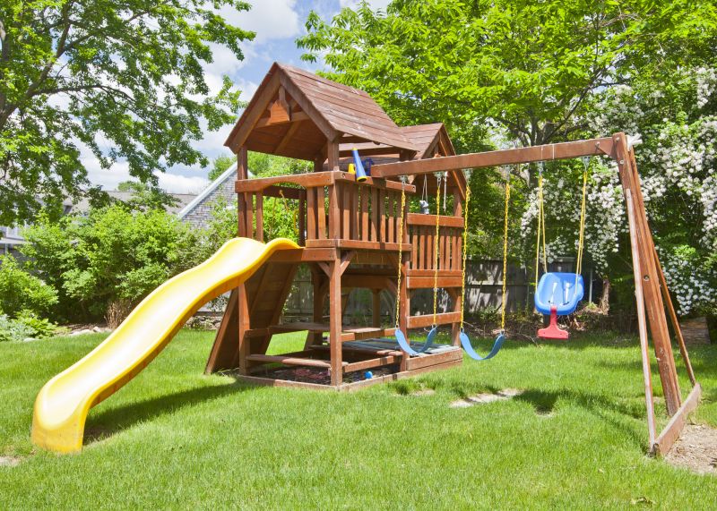 Wooden Swing Set Installation in Kansas City, KS